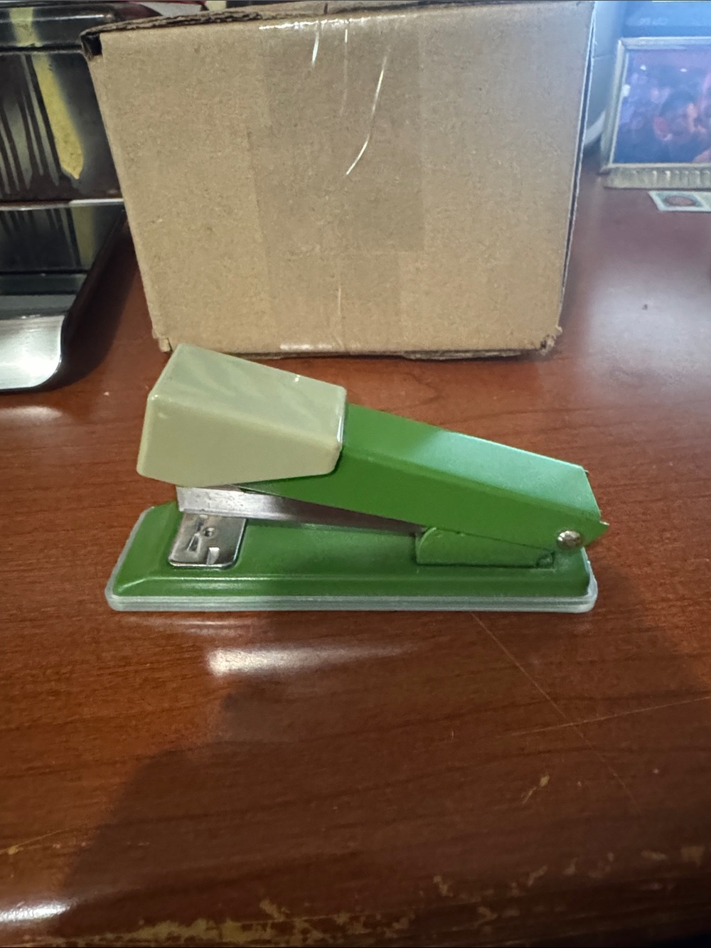 Green stapler